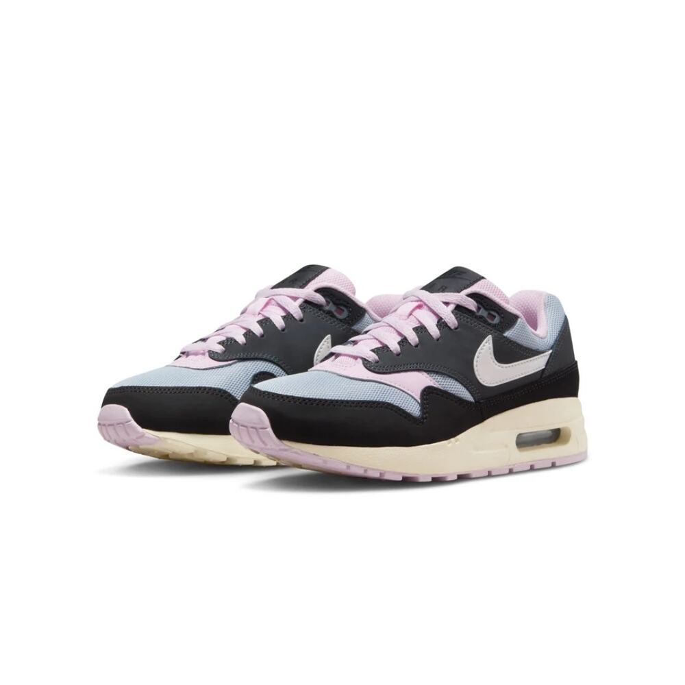Nike Air Max 1 Womans NNB Size 6/4.5 Y/ BLK/SUMMIT WHITE-ANTHRACITE-PINK FOAM